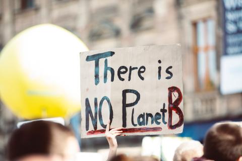 Pancarte "There is no PlanetB"